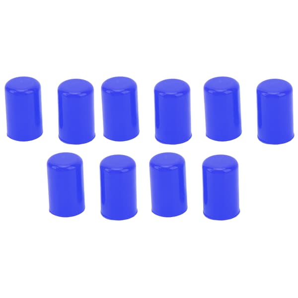 10 stk. silikone blindprop universal indsugningsvakuumslange endeprop indvendig diameter 14 mm blå