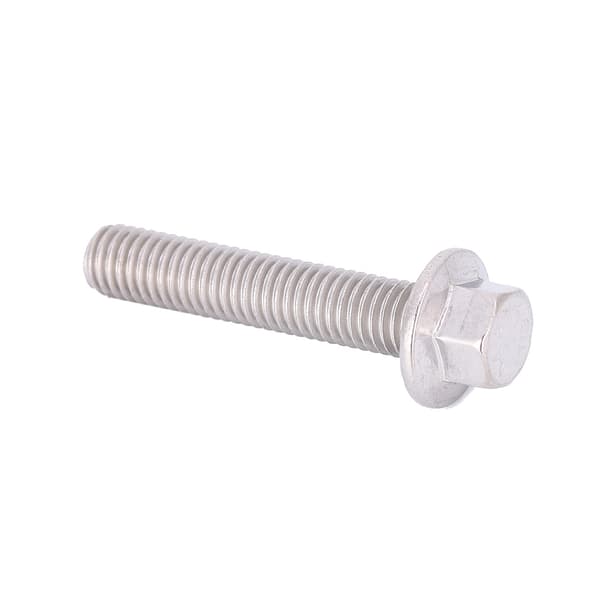 10 stk. M8 SS304 Rustfri Sekskant Flangebolt med Skive