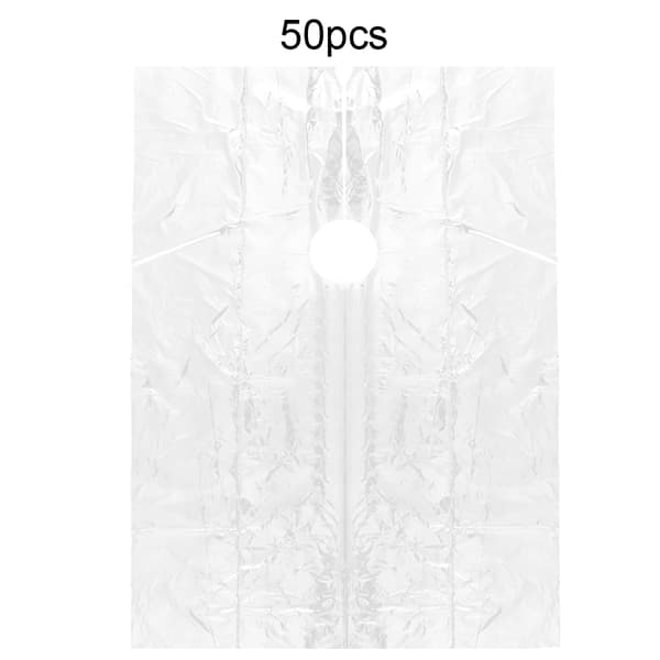50 stk. engangs hårklippe- og farveforklæde vandtæt frisørkappe 92 x 130 cm