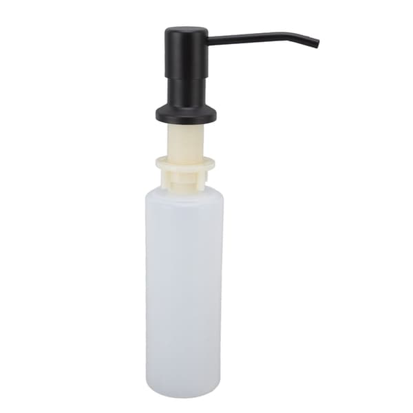 300 ml rustfrit stål 360° roterende køkkensæbedispenser, sort multifunktionel vaskesæbepumpe