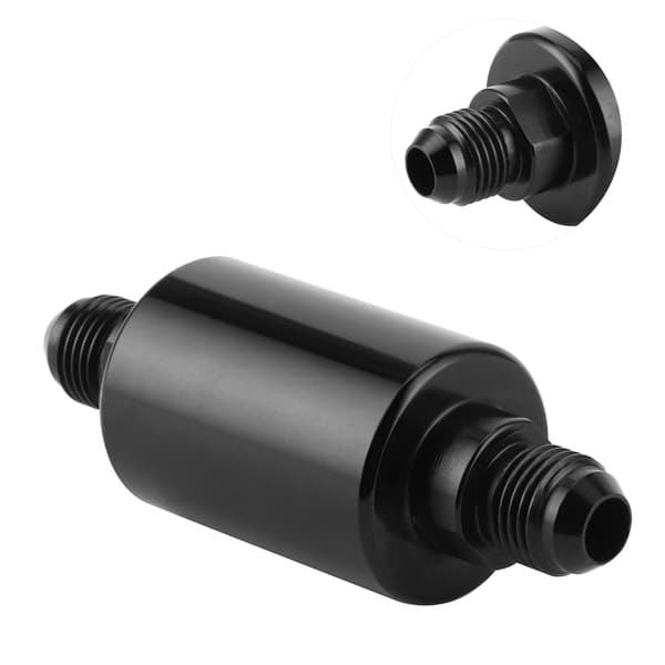 Bil Høj Flow Inline Brændstoffilter Aluminiumlegering 100 Micron Rensbar AN6 Universal