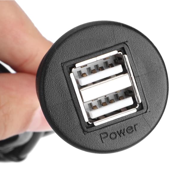 USB2.0 1 uros 2 naaras datakaapeli vedenpitävä kojelaudan sovitinjohto autoon moottoripyörään