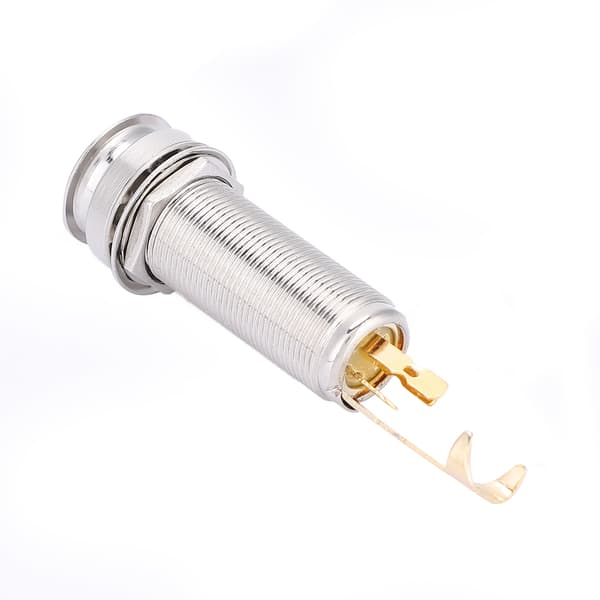 Silver Gold Koppar Stereo Endpin Jack Utgång för Elgitarr Ukulele Pickup