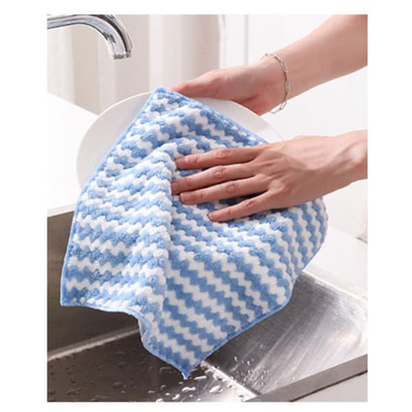 Vävd Polyester Diskhandduk Förtjockad Absorberande Mjuk Mångsidig Köksduk