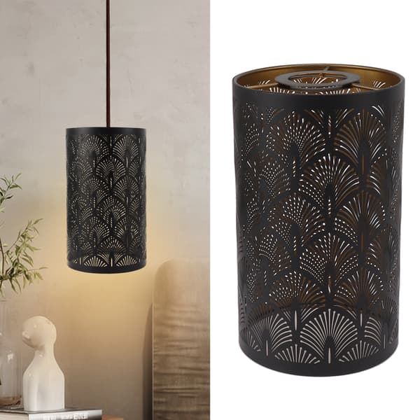 Modern metallcylindrisk ihålig lampskärm E27 E26 pendellampa för sovrum vardagsrum