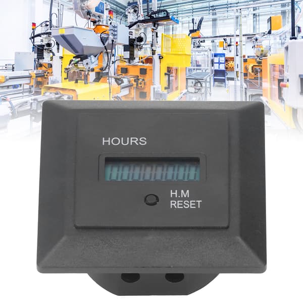 Digital timetæller 0-999999H 59M, AC 100-240V, Industriel timerdisplay