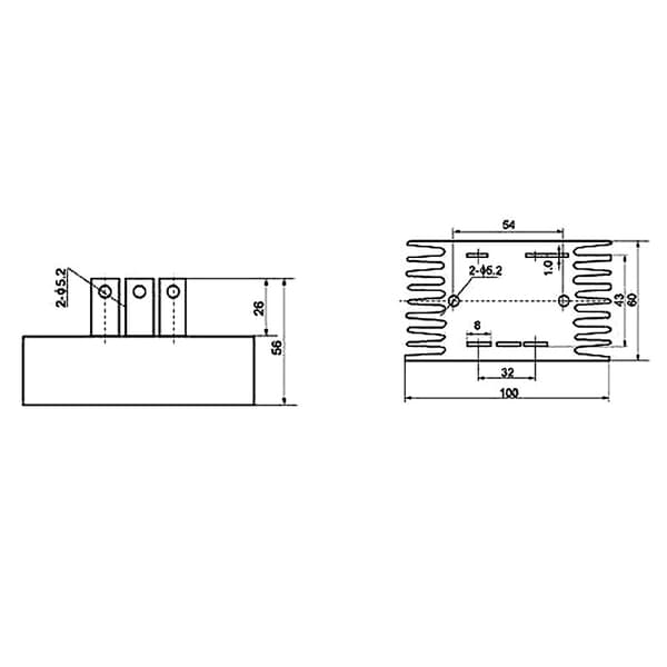 QL100A 1200V enfaset diodebromodul, harpiksindkapslet højstrømsensretter