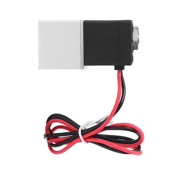 12V DC 1/4\" 2-vägs NC Pneumatisk Magnetventil, Aluminium Luftkontroll, 2-pack