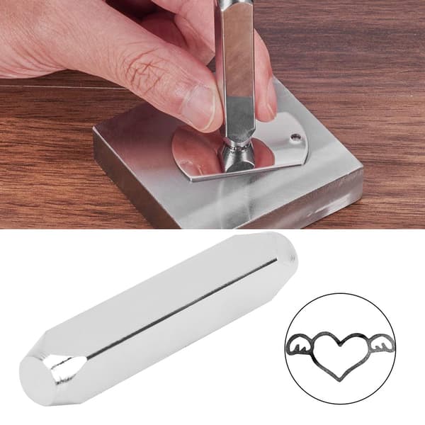 6 mm 1/4 tomme kulstofstål designstempel stanseværktøj til DIY læder træ smykker håndværk hjerte