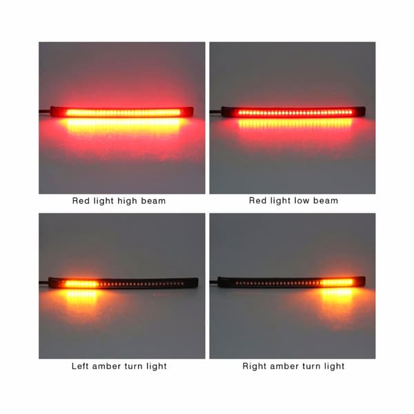 48SMD LED Motorcykel Lysstribe Til Baglygte Bremselys Blinklys