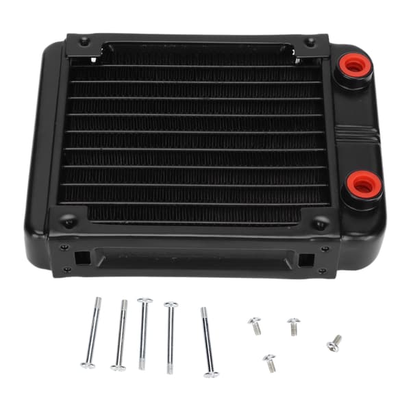 Processor Aluminium Radiator 10-rørs køler, G1/4 Gevind, Lydløs Effektiv Køleplade til PC