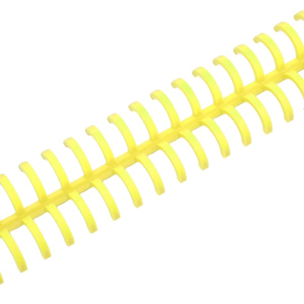 10-pack plastbindningsryggar 30-håls spiralryggar, 0,5\" diameter, gul för lösblad