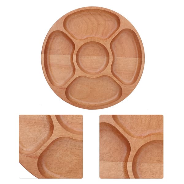 Rund trädelad snackstallrik serveringsbricka dessertfat 30cm