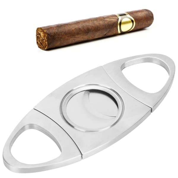 Lomme cigarklipper cigaretkniv saks rustfrit stål dobbeltblade rygetilbehør