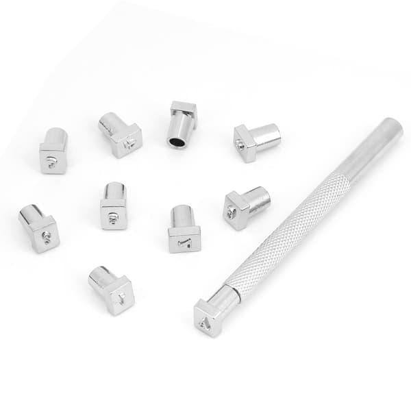 Läderstämpelset, bokstavsstans, nummerstans, stämpelstans, stämpelstansset (3,5 mm)