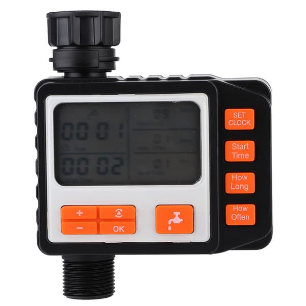 Automatisk Trädgårdsbevattningstimer Elektronisk Bevattningskontroll LCD-Display