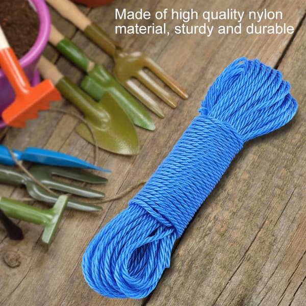 Udendørs Blå 20m Nylon Tørresnor til Have Camping