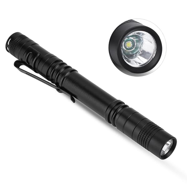 Bærbar Penlight LED Lommelygte, Super Lys til EDC & Camping, Enkeltpakke, Sort