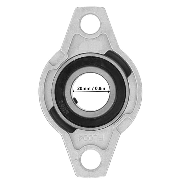 KFL004 Miniatyr Flänslager i Zinklegering, Rombiskt Fäste, 4-pack