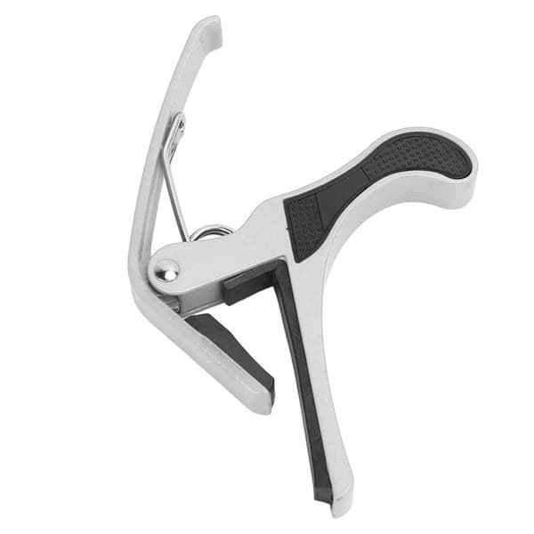 Alloy Quick Clip Gitarr Capo Set med 2 Plektrum för Elektrisk Akustisk Ukulele Banjo Mandolin Silver