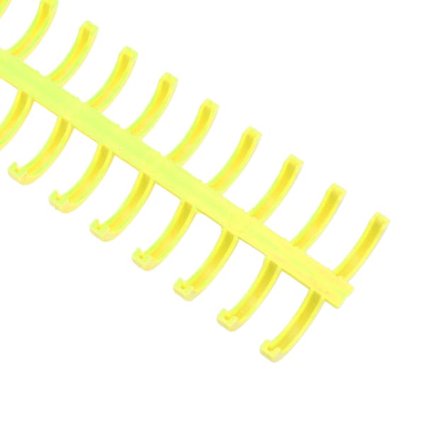 10-pack plastbindningsryggar 30-håls spiralryggar, 0,5\" diameter, gul för lösblad