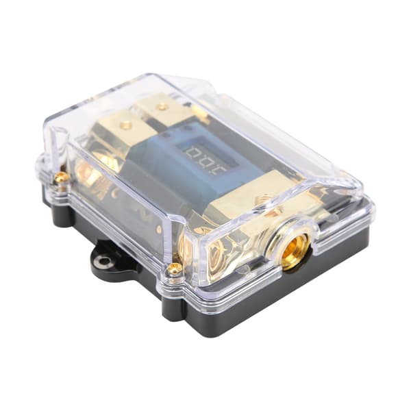 Universal bil autofuseholder 100A LED digital 1 ind 2 ud lydforstærker fuseholder