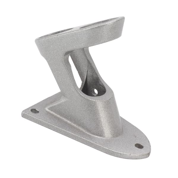 Dobbelt hul flagstangsholder i aluminiumslegering - Kraftig rustfri udendørs flagmontering (sølv)