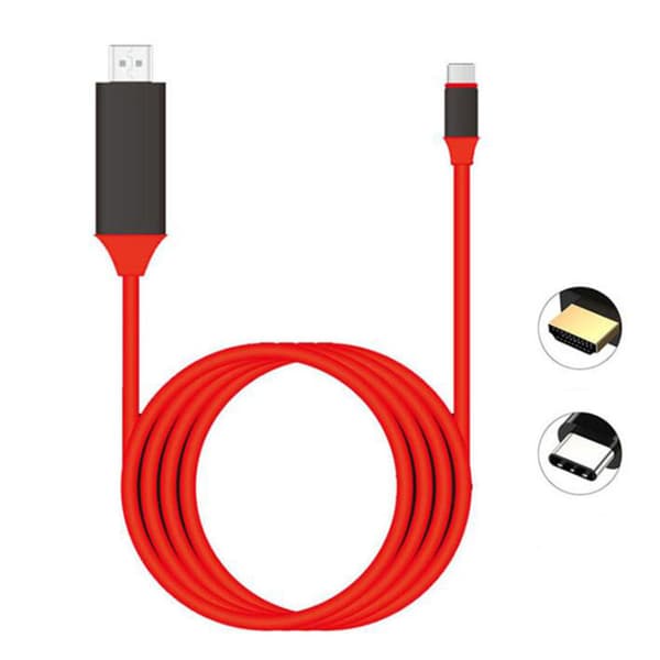 USB-C til HDMI-kabeladapter 2m TPE OFC til telefon PC TV 4K 30Hz Plug Play