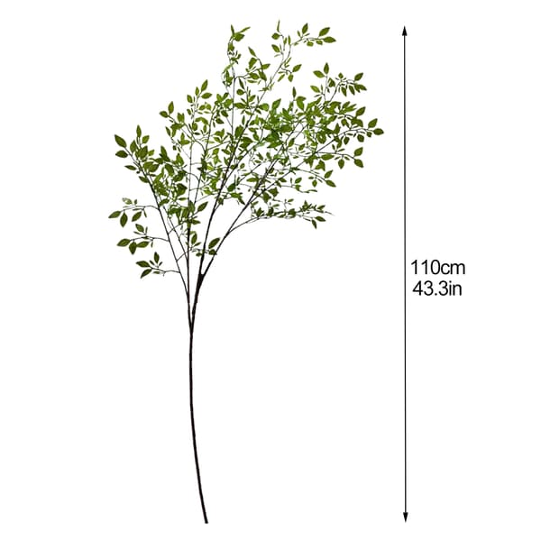 Konstgjord grön Nandina simulerad växtgren heminredning