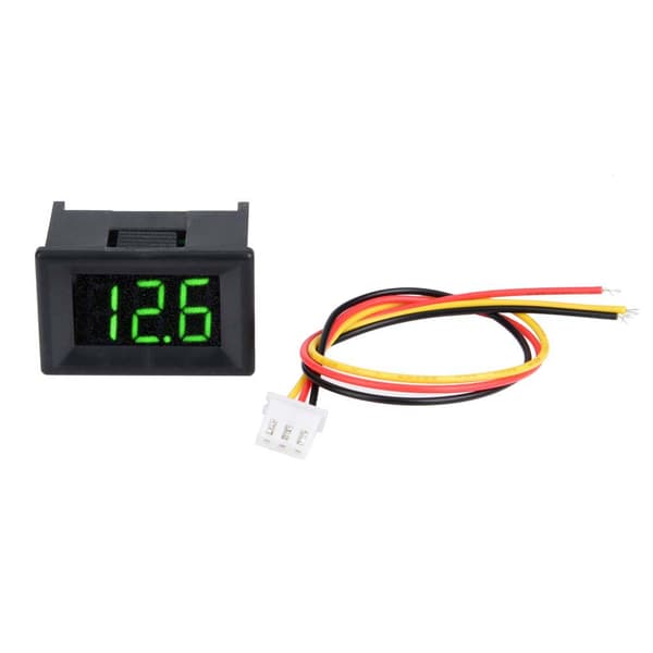 DC 0-100V LED Voltmeter, 0.36\" 3-tråds Mini Digital Display, Vattentät Grön Spänningstestare