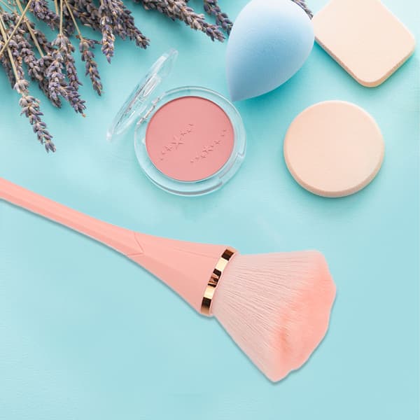 Makeupbørste Bløde, Rige Børster Slanke Hårtoppe Overdimensioneret Fluffy Stærk Puddergrebsevne Børste Pink