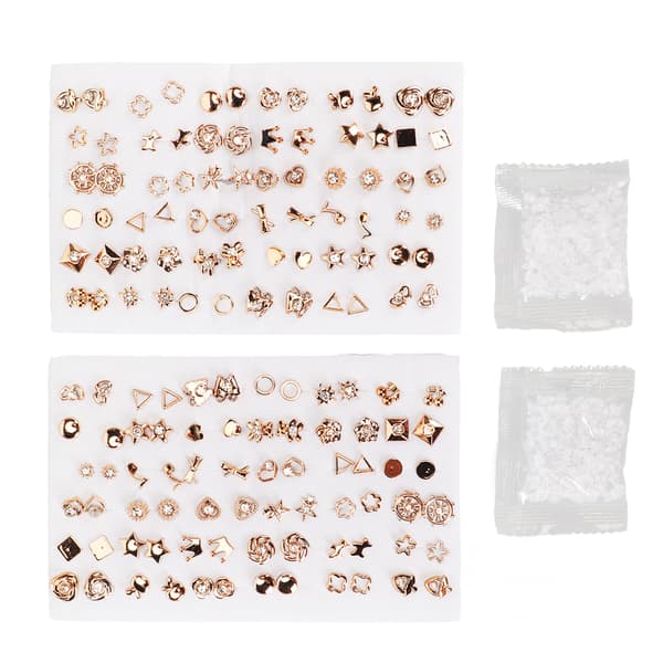 2-pack 72 par guld strassörhängen set för flickor, kvinnor, män