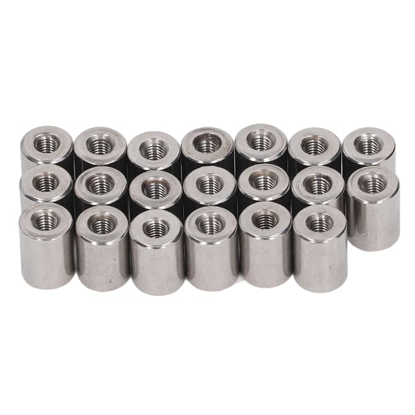 20 stk. M5x0,8 rustfrit stål 304 hungevind rundstangsforbinder, 12 mm OD, 16 mm længde