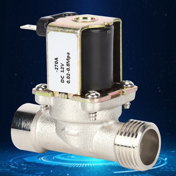 2-vägs elektrisk magnetventil i mässing 12V DC normalt stängd 1/2\" NPT