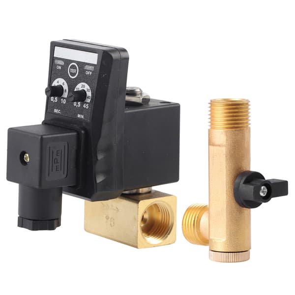 G1/2 DN15 Automatisk Elektronisk Timer Aftapningsventil til Kompressorkondens (230V AC)