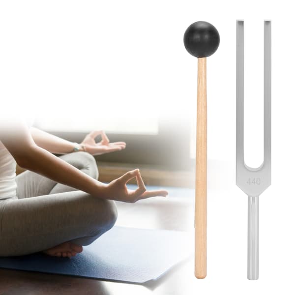 440HZ Lydhealingsterapi Stemmegaffel Aluminiumlegering Stemmegaffel Hammersæt