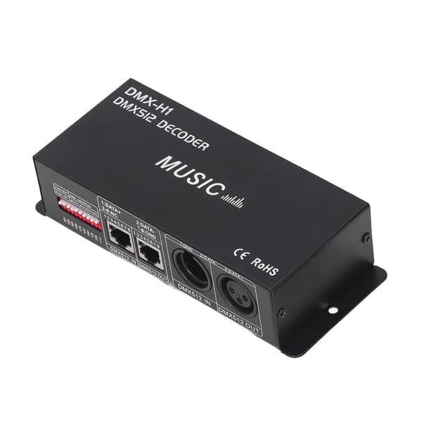 4-kanals DMX512-dekoder justerbar RGB LED-dæmpercontroller til barer, hoteller, ædru barer 8A