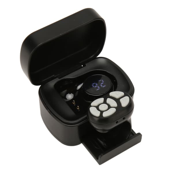 Trådlös Scroll Ring Fjärrkontroll Sidvändare för iPhone iPad iOS Android Surfplatta Svart