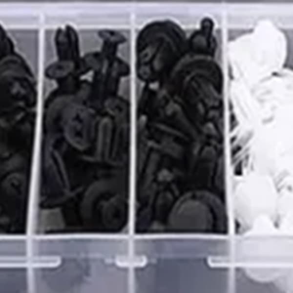 100 stk. kofangerholderclips med befæstelsesfjerner Bilplastnitter Befæstelsessæt Push Retainer Kit