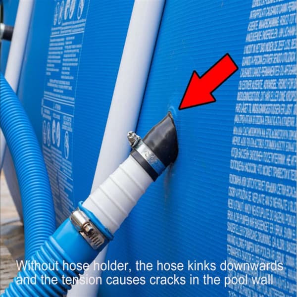 2-pack poolslanghållare, poolslangsstöd, slangklämmor, pooltillbehör