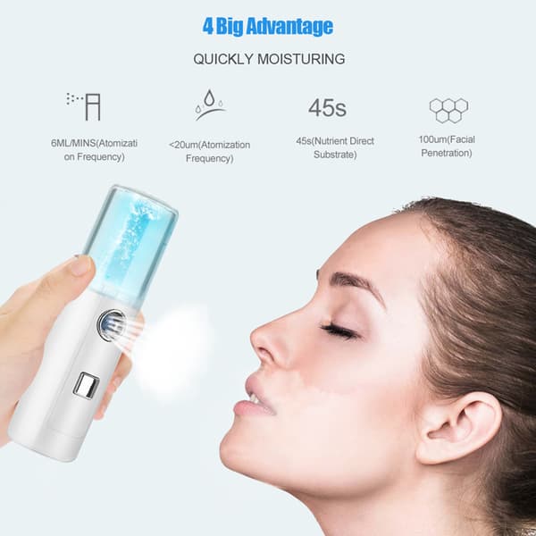 30 ml USB Mini Nano Mist Spray Atomisering Mister Ansiktsfuktande Dimsprej