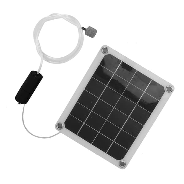 20W Tyst Solcellsdriven Dammluftare Vattentät Luftpump med Luftstenar för Akvarium