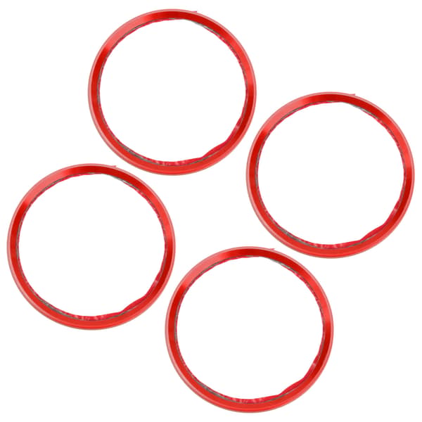 4PCS Hjulnavring Centrisk Dekorationsdistans Aluminiumlegering för Bilmodifiering Röd