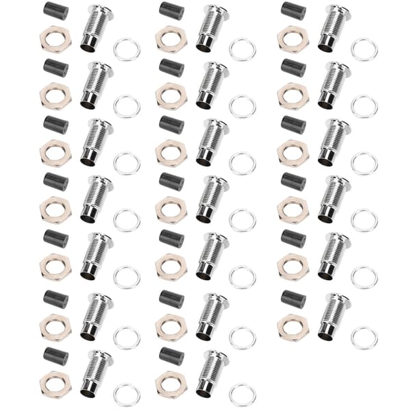 20-pack LED-ramhållare, 5 mm platt mässingsbasindikatorlampa, industriell kontrollpanel