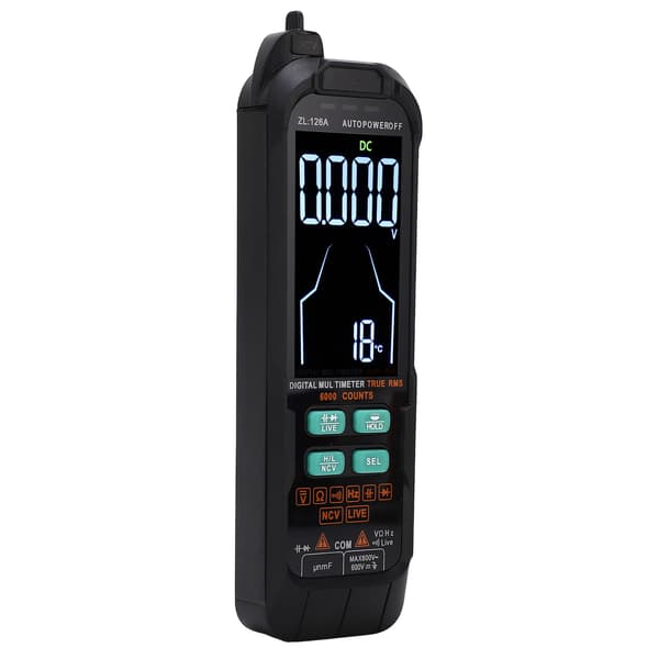 6000 räkningar digital multimeter DC AC voltmeter kapacitans ohm diodtestare fasledningsdetektering 600V