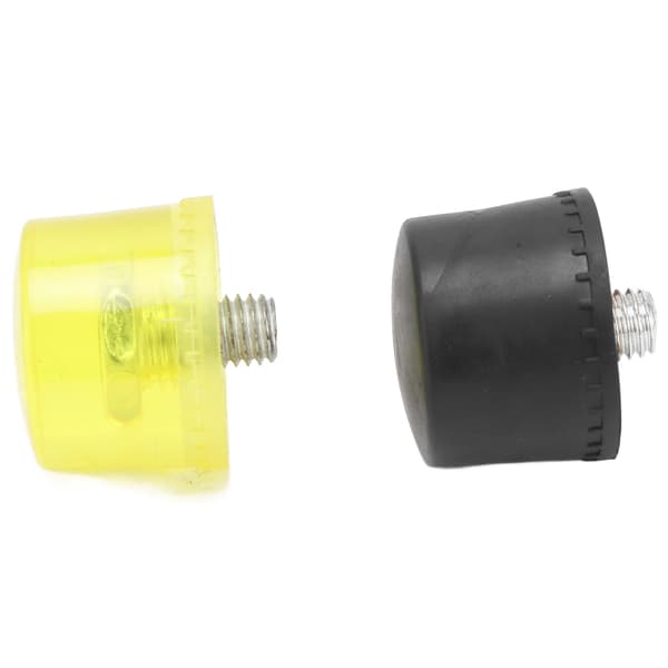 2-pak gummihammerhoveder, gule og sorte, 25 mm hammerreservedele