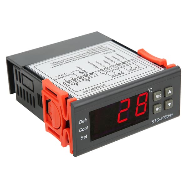 STC 8080A+ Digital Termostat, Kylning Avfrostning Larm Temp Controller 12V/24V/110V/220V