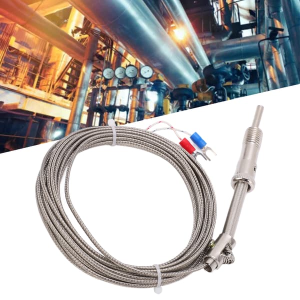 K-Type Termoelementprobe, Kompressionsfjeder, Skærmet Ledning, 5M, til Industriel Brug
