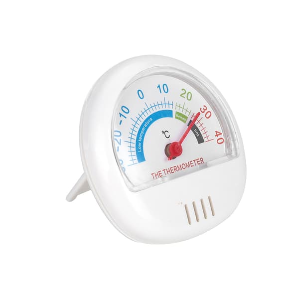 Mekanisk køleskabstermometer med stor urskive (hvid)