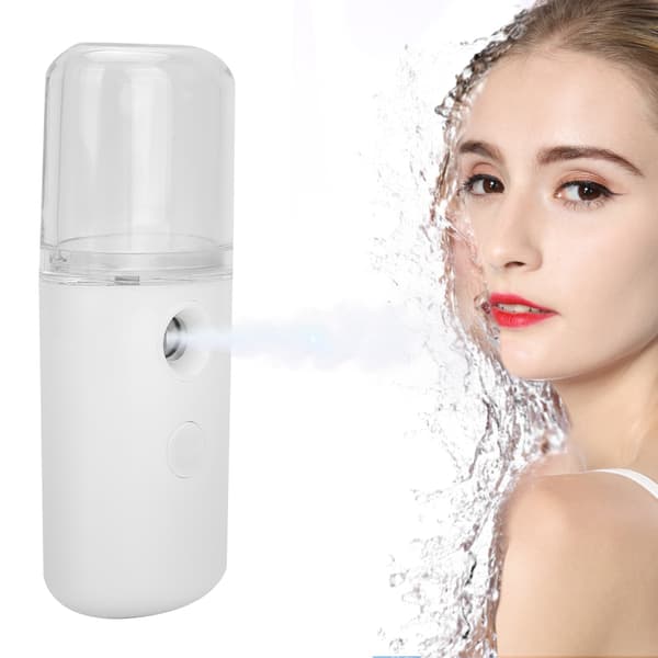 Bärbar Nanometer Mist Spray Atomisering Ansiktsfuktande Spruta Nebulisator Vit för Hushållsbruk